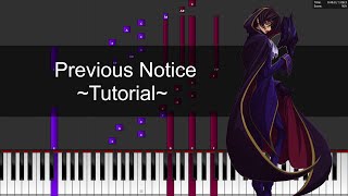 Previous Notice Piano Solo Collection Tutorial [upl. by Inan]