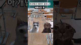 학교에서 에어컨 틀때 고양이밈 해피캣  학교  에어컨 [upl. by Dail617]