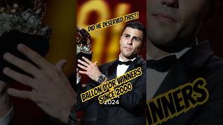 Ballon dOr Winners List Since 2000  Rodri Wins Ballon dOr 2024 quiztic [upl. by Emalee277]