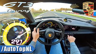 PORSCHE 911 992 GT3 Touring MANUAL on AUTOBAHN NO SPEED LIMIT by AutoTopNL [upl. by Polito]