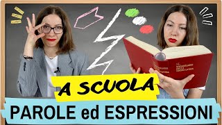 Lessico SCOLASTICO in ITALIANO espressioni e parole per parlare di scuola e istruzione in Italia 🇮🇹 [upl. by Haimirej542]