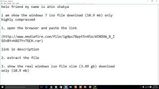 Windows 7 ISO file download 10mb only with AS SOFT TECH [upl. by Eiluj]