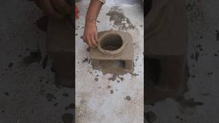 How to make a clay stove chulha simple chulha primitive technology mud stove chulha chulha [upl. by Yssep]