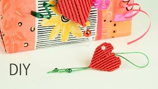 Gift from Heart  Easy Macrame Tutorial [upl. by Ruhtra]