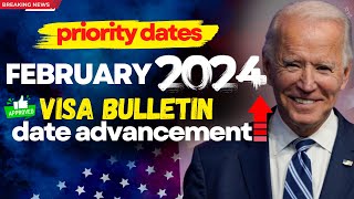 February 2024 Visa Bulletin Big Date Advanced  Family EB2 EB3 Green Card Feb2024 Priority Dates [upl. by Alocin174]