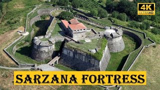 SARZANELLO FORTRESS  4K Walking Tour  Castle Of Sarzana Liguria  ITALY [upl. by Inoy]