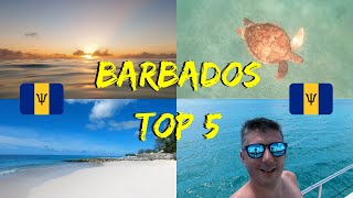 TOP 5 BARBADOS  things to do on paradise island [upl. by Leaffar888]