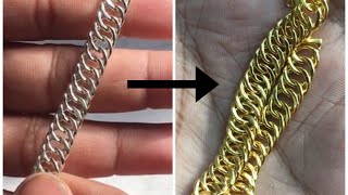 Gold Electro Plating Process for any type of Jewellery Finishing and Polishing [upl. by Ikiv810]