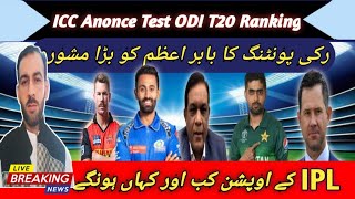 ICC Anonce To5 Test ODI T20 Teams IPL Options Date Anonce Alisports02 [upl. by Restivo]