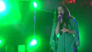 Lana del Rey sings Gods and Monsters while smoking at Vida Festival HD [upl. by Atinot]