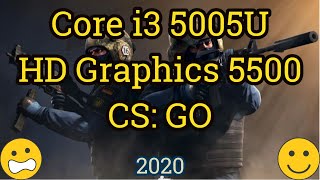 Core i3 5005U  4GB RAM  HD Graphics 5500  CS GO [upl. by Tobi]