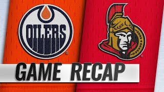 Koskinen makes 35 saves Oilers defeat Senators [upl. by Thain]