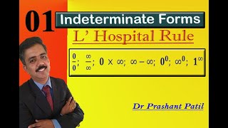 L Hospitals Rule  Indeterminate forms  Dr Prashant Patil [upl. by Jochebed]