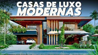 10 CASAS DE LUXO NO ESTILO MODERNO  Projeto Arquitetônico 3D [upl. by Roehm]