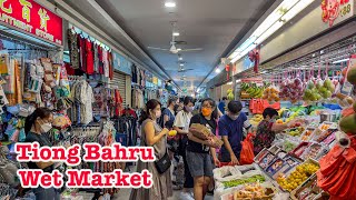 Tiong Bahru Wet Market  Singapore 932 AM walk [upl. by Selrahcnhoj]