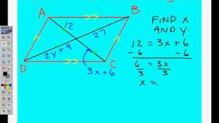 Solving for diagonal length in Parallelogramsavi [upl. by Slocum]