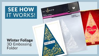 Winter Foliage 3D Embossing Folder for Stunning Holiday Projects [upl. by Natalee572]