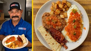 How to Make the Perfect HUEVOS RANCHEROS Plate and Salsa Recipe [upl. by Duj586]