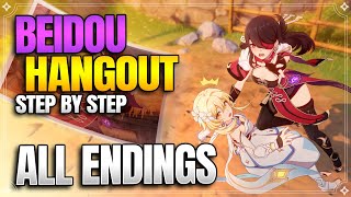 Beidou Hangout Event All Endings  Achievements 【Genshin Impact】 [upl. by Pylle]