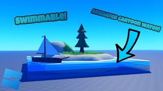 HOW TO MAKE ANIMATED CARTOON WATER SWIMMABLE  Roblox Studio [upl. by Byran]