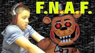 Mike amp Chase play Five Nights at Freddys 2 Face Cam with 6 amp 3 Year Old FGTEEV MARCH 2015 [upl. by Mages231]