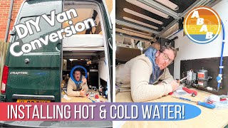 Things are starting to HEAT UP Plumbing the Bobil Vans Air Hybrid Water Heater [upl. by Irabaj]