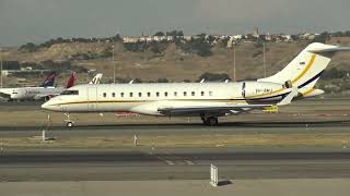 Private Bombardier BD 700 1A10 Global Express XRS VH8MJ Taxing Madrid Barajas LEMD [upl. by Avalsorim]