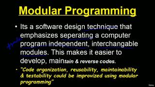 155 Modular Programming [upl. by Yelrebmyk]