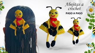 HERMOSAS ABEJITAS A CROCHET  coleteros tejidos a crochet paso a paso [upl. by Monique443]