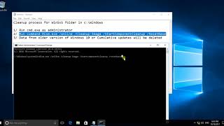 Windows 10  How to cleanup WinSxS folder in C\Windows with DISMexe [upl. by Wey]