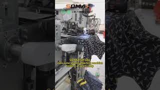 SOMAX SM 08A Auto outer elastic attaching machinesewingmachineautomationconfeccionsropadeportiva [upl. by Airal]