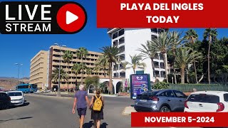 Gran Canaria LIVE PLAYA DEL INGLES TODAY  NOVEMBER 5 2024 [upl. by Pavyer]