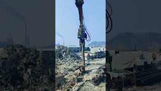 Driving process of prefabricated pile into soft soil foundation [upl. by Tamanaha309]