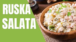 Ruska Salata  Recept za rusku salatu  Domaci recepti [upl. by Britt]