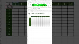 TABLAS DE MULTIPLICAR en EXCEL excel [upl. by Komarek]