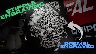 Dremel Engraving  Stipple engraving [upl. by Ydda]