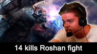 14 kills endless Roshan fight rapping by ODPixel [upl. by Mur586]