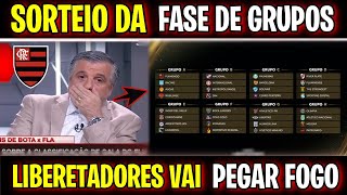 SORTEIO DA FASE DE GRUPOS DA LIBERTADORES 2024 FLAMENGO X PALMEIRAS QUEM É FAVORITO [upl. by Olyhs]