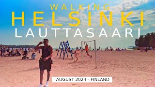 Helsinki Walk Lauttasaari August 2024 Finland 4K slowtv [upl. by Kosaka]