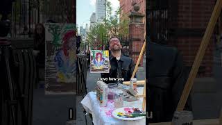 Getting strangers to paint each other painting wholesome nyc [upl. by Yema]