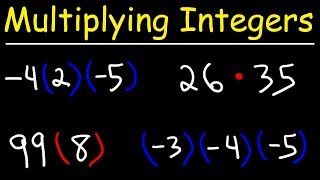 Multiplying Positive and Negative Numbers  Integer Multiplication [upl. by Aissert]