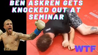 Ben Askren gets knocked out during preparation for Jake Paul fight He attends a pressure point class [upl. by Ailgna]