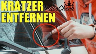 🔴 KRATZER EINFACH AUS AUTO GLAS SCHEIBE ENTFERNEN [upl. by Fevre]