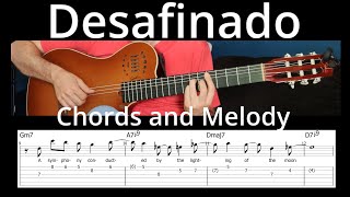 Desafinado  Chords amp Melody  Guitar Tab [upl. by Ardiekal76]