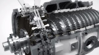 Siemens SGT750 gas turbine flythrough [upl. by Esbenshade]