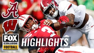 No 4 Alabama Crimson Tide vs Wisconsin Badgers Highlights  FOX College Football [upl. by Dnanidref688]