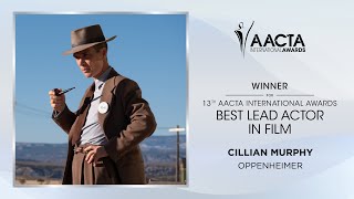 Cillian Murphy Oppenheimer wins the AACTA International Award for Best Lead Actor in Film [upl. by Luann541]