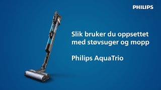 Nye AquaTrio  Slik bruker du oppsettet med støvsuger og mopp [upl. by Naujej]