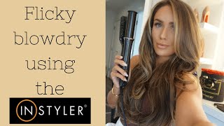 EASY AT HOME FLICKY BLOW DRY  USING THE INSTYLER  CIARA LEGGEBEALE [upl. by Caesar]