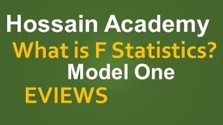 What is F statistics in Eviews [upl. by Jackqueline]